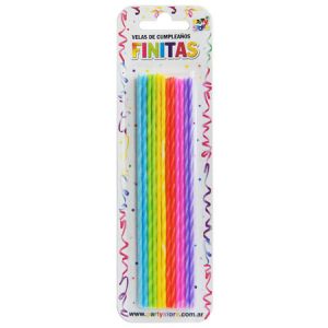VELAS FINITAS EN BLISTER X 24 UNI. MULTICOLOR (5183)