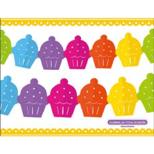 GUIRNALDA CUPCAKES MULTICOLOR 3.6 MTS. (1479)