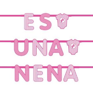 GUIRNALDA BANNER "ES UNA NENA" ROSA 2 MTS. (2241)