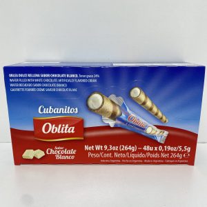 CUBANITOS OBLITA SABOR CHOCOLATE BLANCO X 48 UNI. (1278)