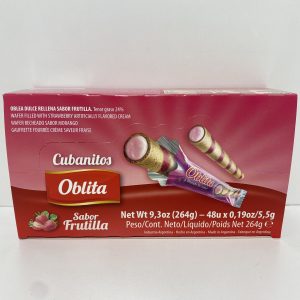 CUBANITOS OBLITA SABOR FRUTILLA X 48 UNI. (1282)