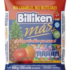 CARAMELOS MASTICABLES BILLIKEN FRUTAL X 600G.