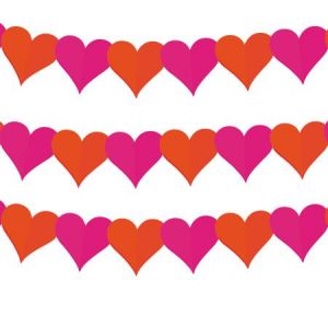 GUIRNALDA CORAZON MULTICOLOR X 3.60 MTS. PARTY STORE