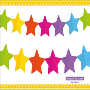 GUIRNALDA ESTRELLAS MULTICOLOR X 3.60 MTS. (5214)