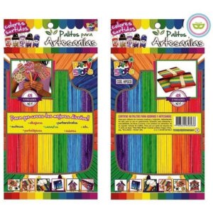 PALITO DE HELADO MULTICOLOR X 48 UNI. "PARTY STORE" (1207)