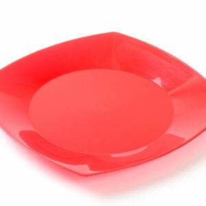 PLATO POSTRE CUADRADO 17 CM X 10 UNIDADES. KOVALPLAST