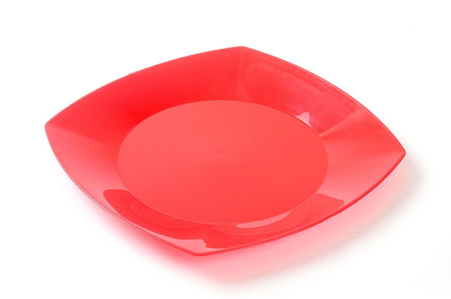 PLATO POSTRE CUADRADO 17 CM X 10 UNIDADES. KOVALPLAST