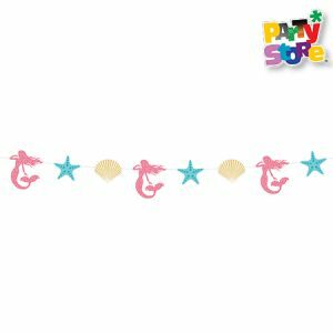 BANNER SIRENA, ESTRELLA Y ALMEJAS X 2.50 MT. PARTY STORE (6438)