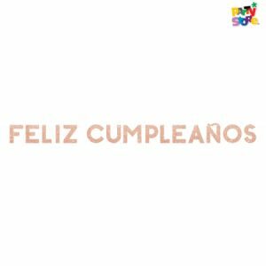 GUIRNALDA FELIZ CUMPLEAÑOS ROSA GLITTER PARTY STORE (6435)