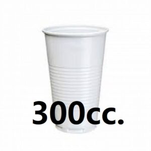 VASOS DESCARTABLES BLANCO 300CC. X 10 UNI. (6039)
