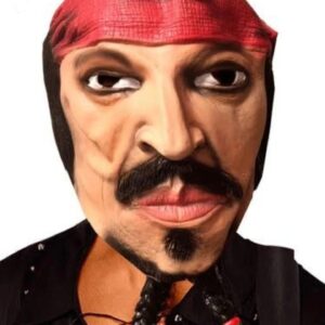 MASCARA LATEX PIRATA JACK PARTY STORE