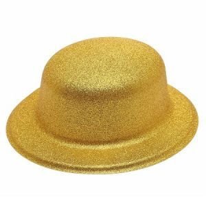 GORRO BOMBIN GLITTER DORADO "PARTY STORE"