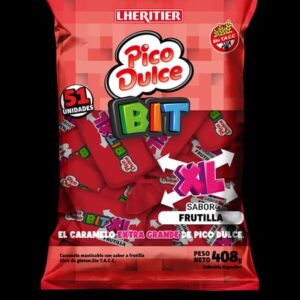 CARAMELOS MASTICABLES PICO DULCE BIT XL FRUTILLA X 408GR