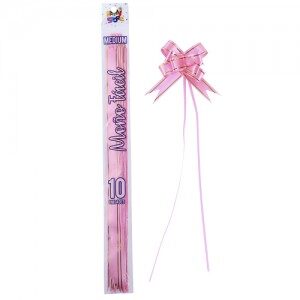 Moño fácil mediano (borde dorado) x 10 uni. "PARTY STORE"