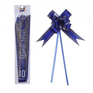 Moño facil grande glitter large x 10 uni. "PARTY STORE"