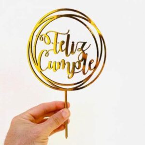 TOPPER FELIZ CUMPLEAÑOS REDONDO (2701)