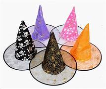 SOMBRERO/GORRO DE BRUJA ESTAMPADOS (6678)