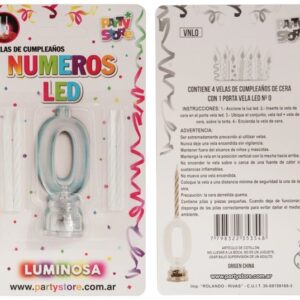 VELAS NUMEROS LED PARTY STORE