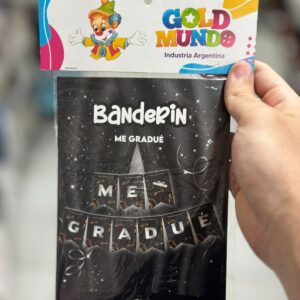 BANDERIN ME GRADUE "GOLD MUNDO"