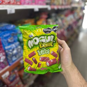 GOMAS MOGUL EXTREME TUBITOS MINI FRUTILLA X 500GR.