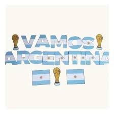 BANDERIN VAMOS ARGENTINA COPAS DEL MUNDO (2,40MTS)