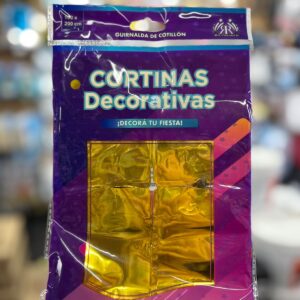 Cortina rectangular dorada