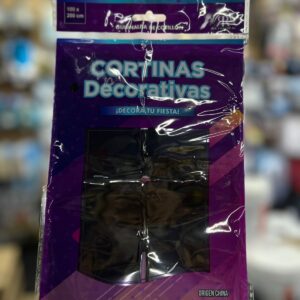 Cortina rectangular negra