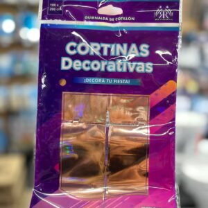 Cortina rectangulos rosa gold (4132)