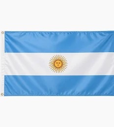BANDERA ARGENTINA TELA CON SOL ( 1.50M X 90CM )