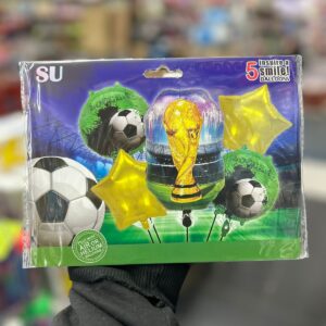 Kit de globos futbol copa del mundo 5 piezas (4173)