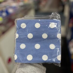 Servilletas celeste con lunares blancos (4227)