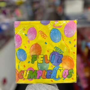 Servilleta feliz cumpleaños con globos 33x33x20 (3004)