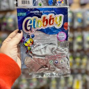 Globby 12" cromo platino plata x 10 uni. (4262)