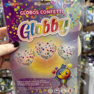 Globby x 12 " corazon con estrellas multicolor x 6 uni. (4259)