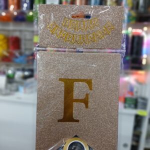 Banderin fc glitter rosa gold (4275)