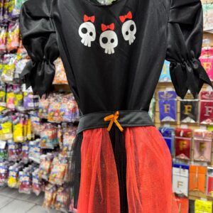 Disfraz Brujita fluo con calaveras (6278) niña